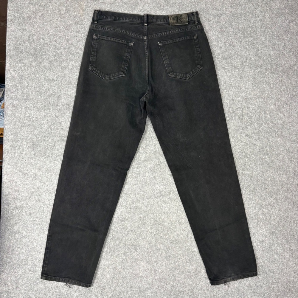 Vintage Calvin Klein Jeans Faded Black High Waisted Straight Leg Denim 32x31